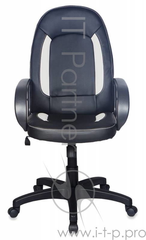 Кресло руководителя Бюрократ CH-826/B+WH вставки белый сиденье черный искусственная кожа