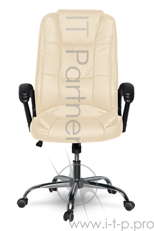 Кресло руководителя COLLEGE XH-2222 Коричневый, кожа с полиуретановы покрытием, спинка 71см, крест/хром,