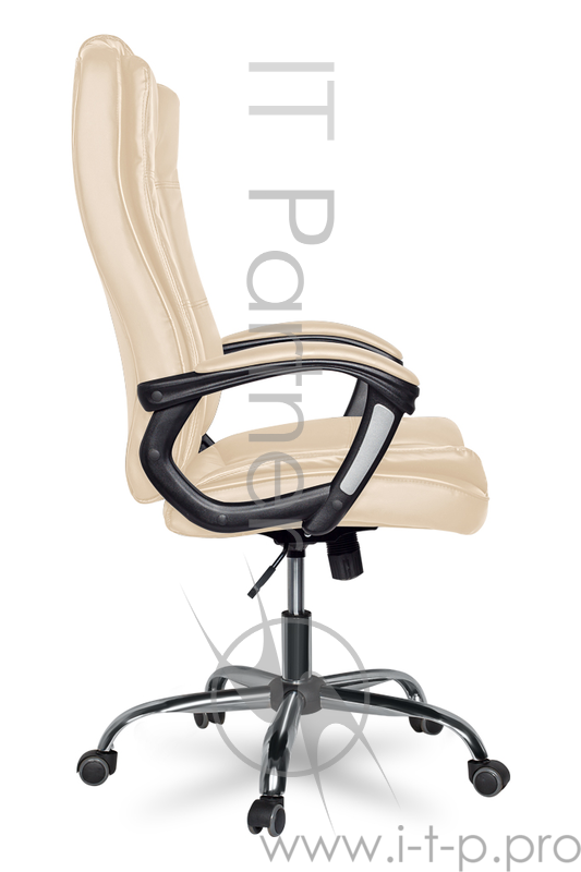 Кресло руководителя COLLEGE XH-2222 Коричневый, кожа с полиуретановы покрытием, спинка 71см, крест/хром,