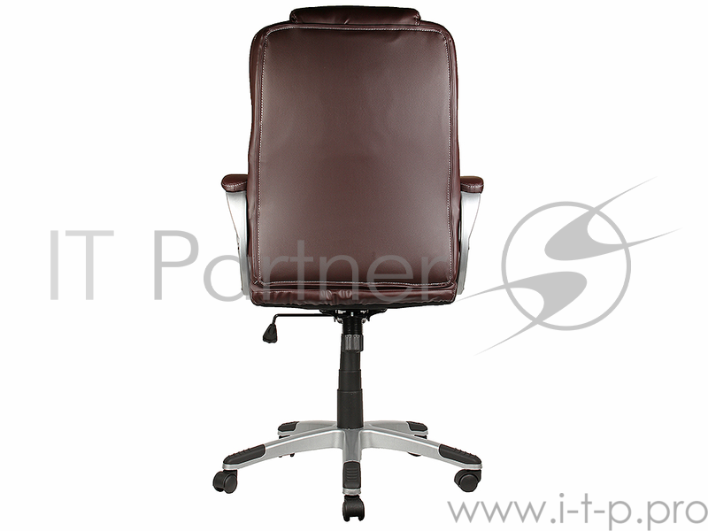 Кресло руководителя COLLEGE BX-3177 Коричневый, экокожа, 120кг, подл. пластик/кожа, крест. пластик с вставками, спинка 70 см, (ШxГxВ), см64x69x106-116