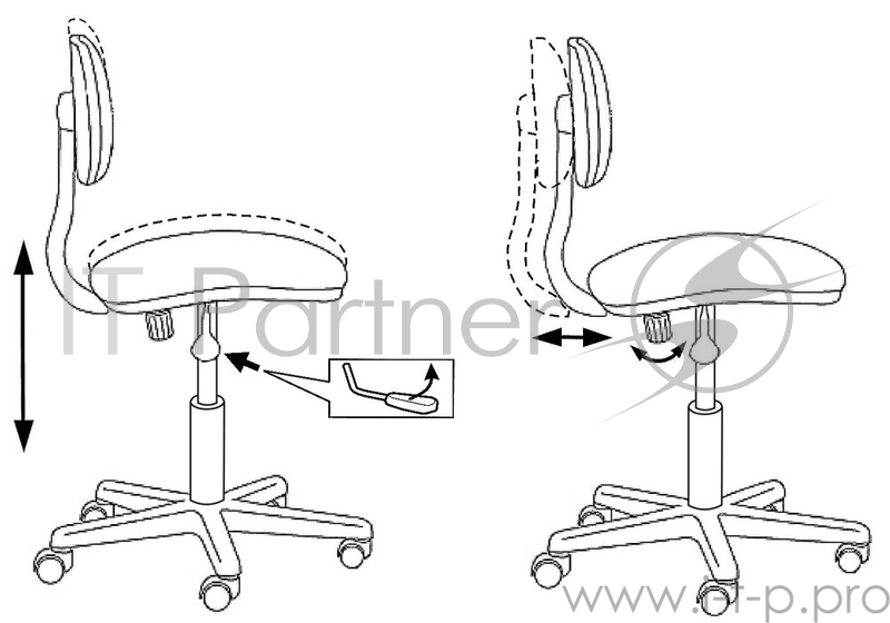 Кресло Бюрократ CH-1201NX/GREY темно-серый