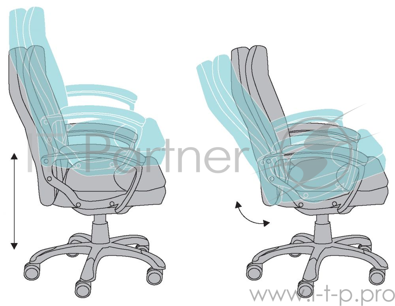 Кресло руководителя Бюрократ CH-1868/BLACK черный искусственная кожа (пластик черный)