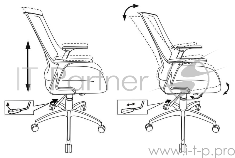 Кресло Бюрократ CH-500/SD/TW-11 спинка сетка салатовый сиденье черный TW-11