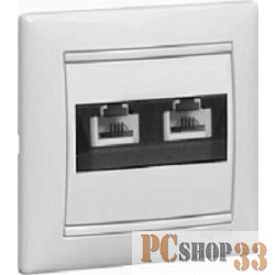 Розетки, выключатели и аксессуары Legrand 774439 Розетка телефонная Valena RJ11 4 контакта 2 коннектора (белая)