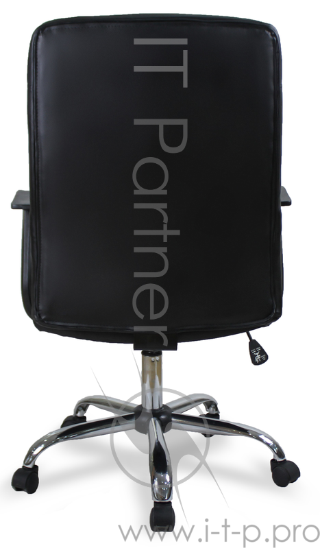 Кресло руководителя COLLEGE BX-3619 Черный, экокожа,120кг,твердые подлокотники,хромированная крестовина,высота спинки 59см, (ШxГxВ)см 60x67x112