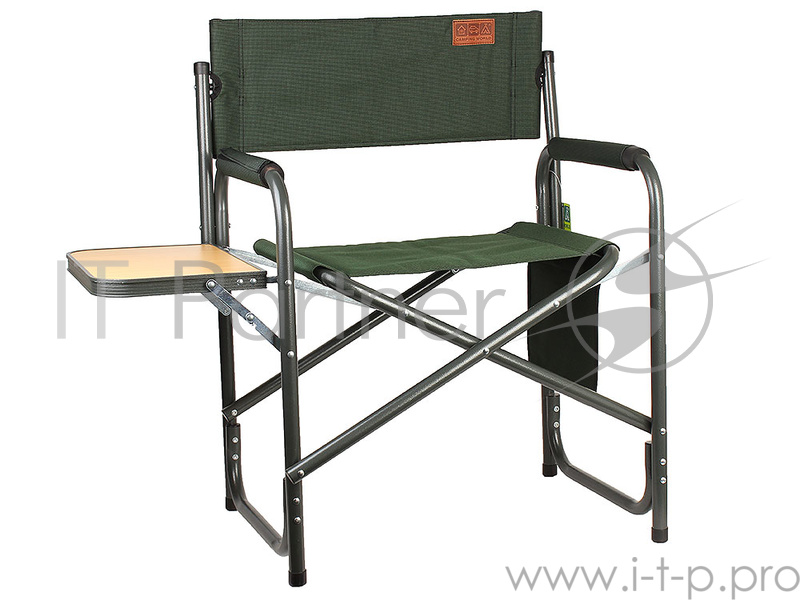 Кресло Camping World Mister (с боковым откидным столиком, цвет зеленый, нагрузка 130кг, вес 3,75)