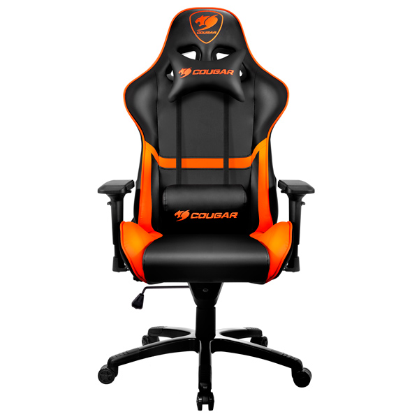 Кресло геймерское Cougar Armor black/orange (экокожа, регулируемый угол наклона, механизм качания)