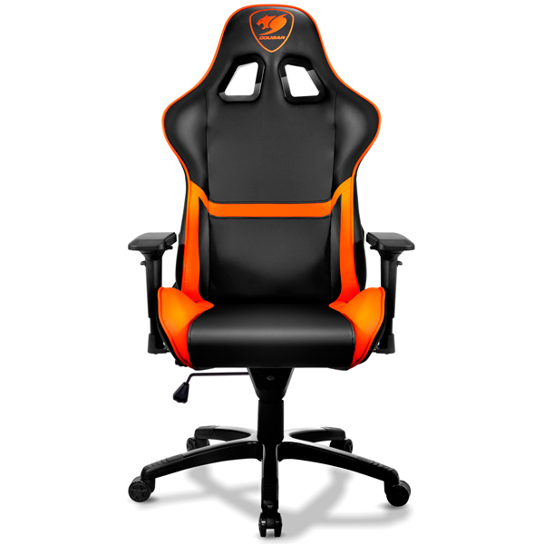 Кресло геймерское Cougar Armor black/orange (экокожа, регулируемый угол наклона, механизм качания)