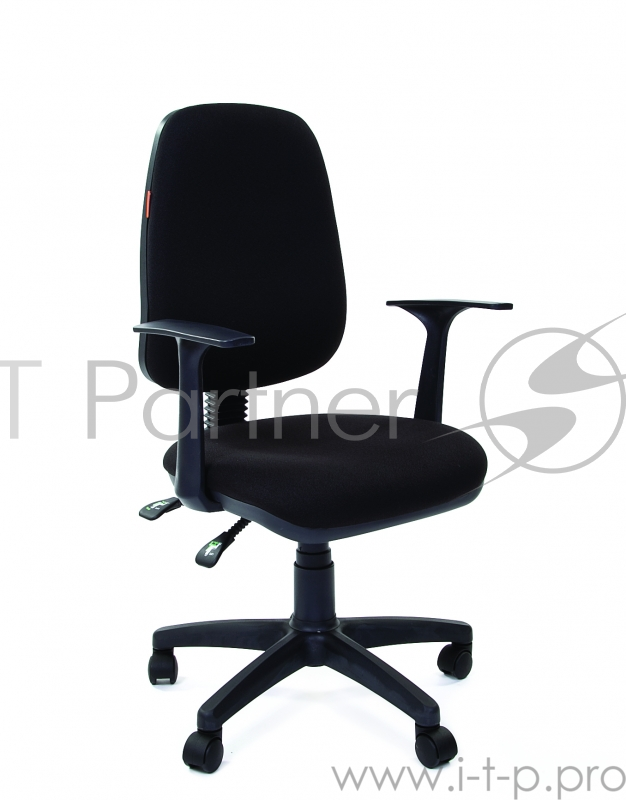 Офисное кресло Chairman 661 чёрное (ткань, пластик, газпатрон 3 кл, ролики, механизм качания)