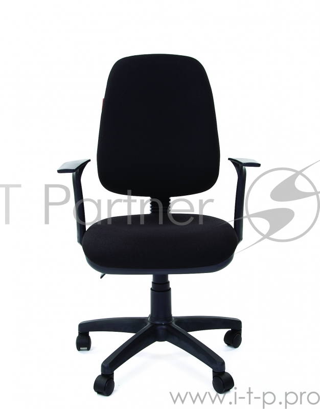 Офисное кресло Chairman 661 чёрное (ткань, пластик, газпатрон 3 кл, ролики, механизм качания)