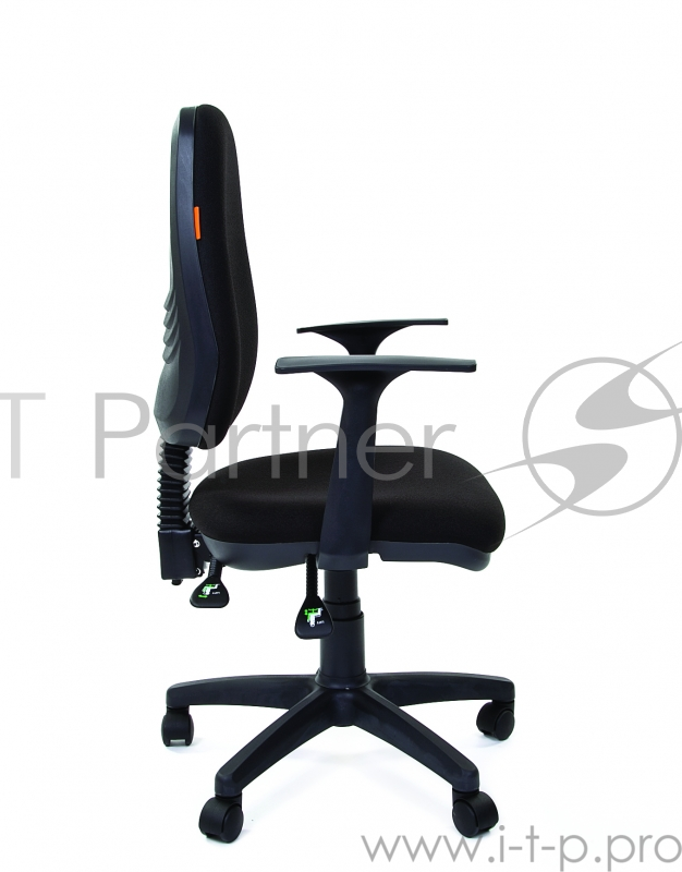 Офисное кресло Chairman 661 чёрное (ткань, пластик, газпатрон 3 кл, ролики, механизм качания)