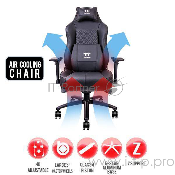 Кресло игровое Thermaltake Кресло игровое X Comfort Air Gaming Chair (Black)