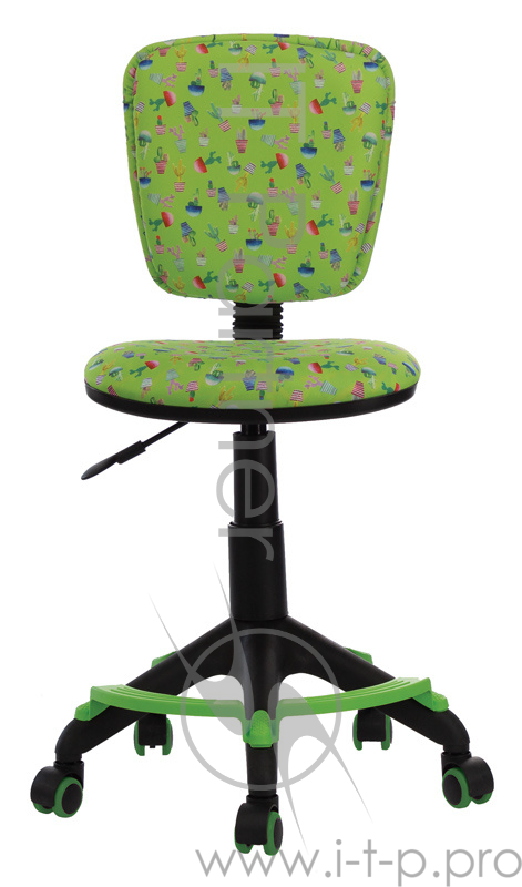 Кресло детское Бюрократ CH-204-F/CACTUS-GN зеленый кактусы колеса зеленый