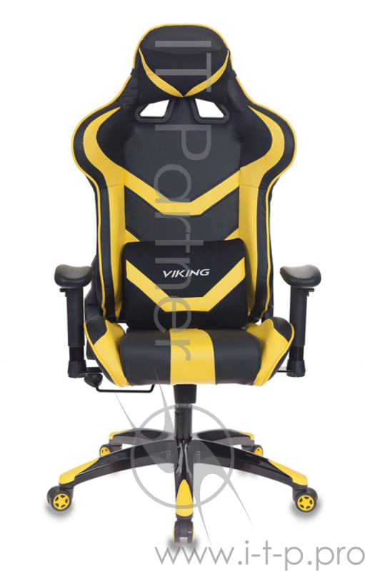 Кресло игровое Бюрократ CH-772N/BL+YELLOW две подушки черный/желтый искусственная кожа