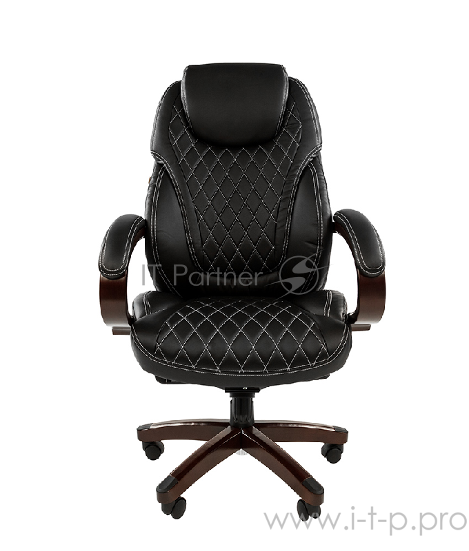 Кресло Chairman 406 чёрное (экопремиум, дерево, металл, газпатрон 3 кл, ролики, механизм качания)