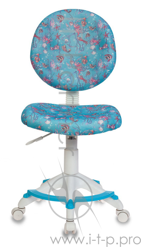 Кресло детское Бюрократ KD-W6-F/MARK-LB голубой марки (пластик белый)