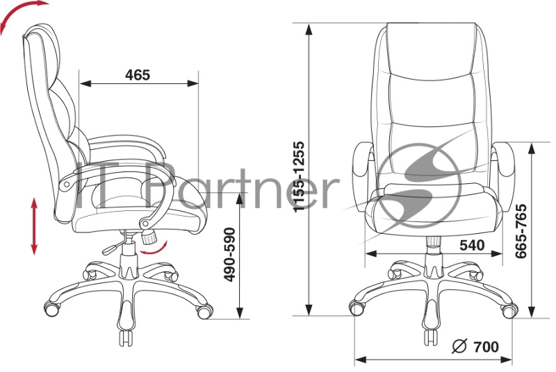 Кресло руководителя Бюрократ CH-S840N/BLACK черный искусственная кожа (пластик серебро)