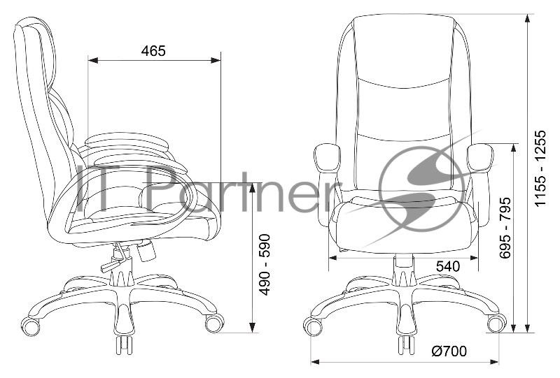 Кресло руководителя Бюрократ CH-S840N/BLACK черный искусственная кожа (пластик серебро)