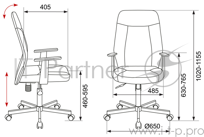 Кресло Бюрократ CH-606/BL+TW-11 черный искусст.кожа/ткань крестовина металл