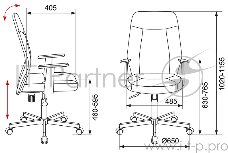 Кресло Бюрократ CH-606/BL+TW-96-1 черный/оранжевый искусст.кожа/ткань крестовина металл