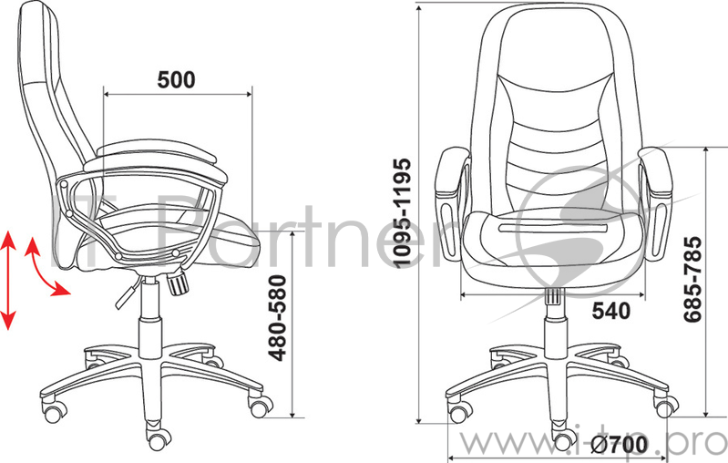 Кресло руководителя Бюрократ T-9910N/BROWN коричневый искусственная кожа (пластик серебро)