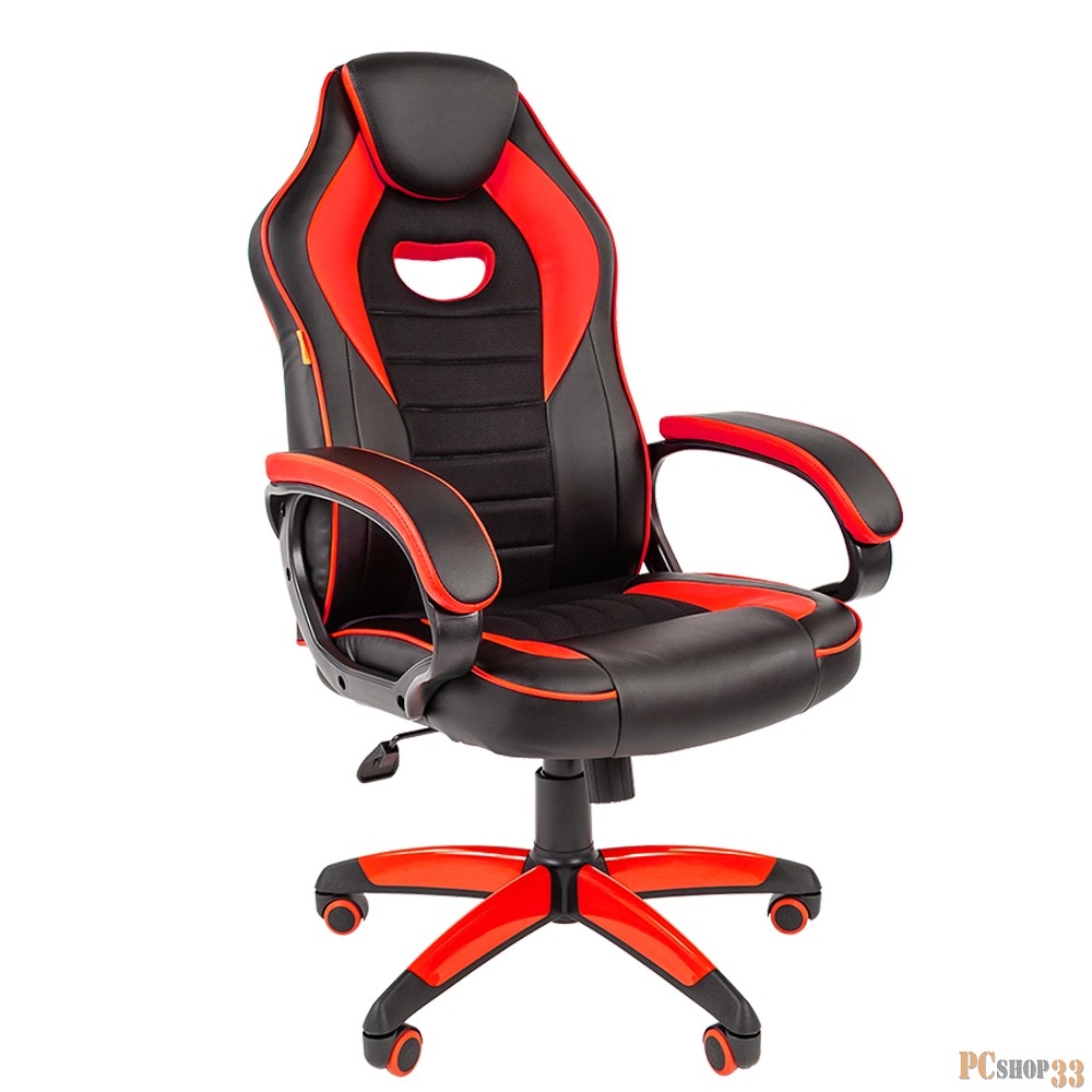 Офисное кресло Chairman game 16 Россия экопремиум черный/красный (7024557)