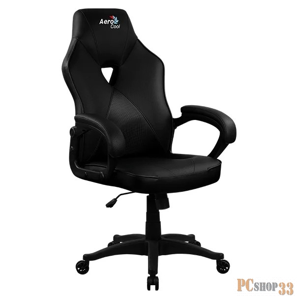 Кресло для геймера Aerocool AC50C AIR All Black , черное, до 125 кг, ШxДxВ : 65x67.5x108-116см, газлифт класс 4 до 100 мм, механизм