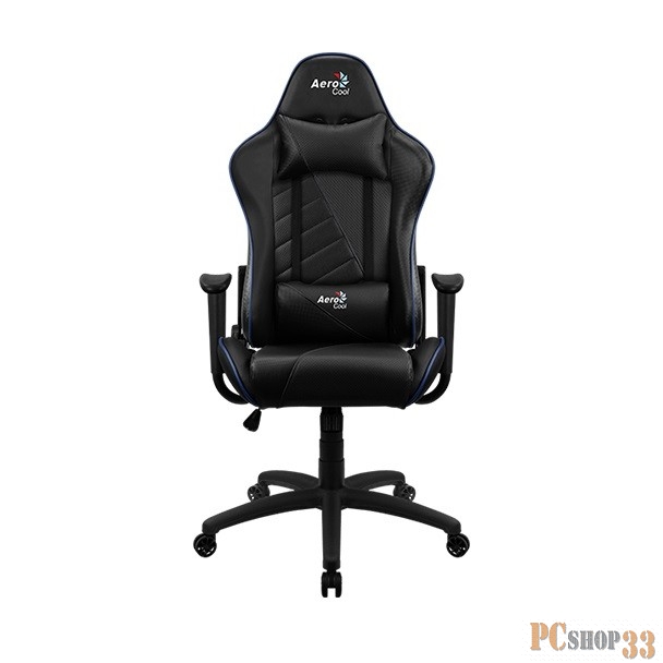 Кресло для геймера Aerocool AC110 AIR Black Blue , черно-синее, до 150 кг, ШxДxВ : 69x70x121-131см, газлифт класс 4 до 100 мм, механизм