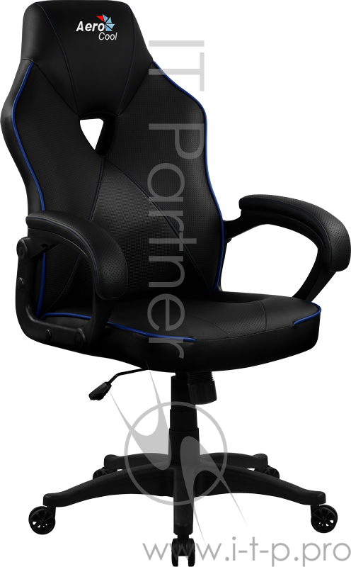 Кресло для геймера Aerocool AC50C AIR Black Blue , черно-синее, до 125 кг, ШxДxВ : 65x67.5x108-116см, газлифт класс 4 до 100 мм, механизм
