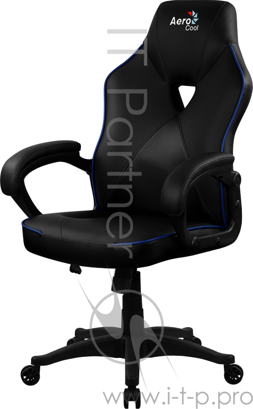 Кресло для геймера Aerocool AC50C AIR Black Blue , черно-синее, до 125 кг, ШxДxВ : 65x67.5x108-116см, газлифт класс 4 до 100 мм, механизм