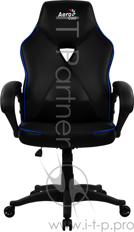 Кресло для геймера Aerocool AC50C AIR Black Blue , черно-синее, до 125 кг, ШxДxВ : 65x67.5x108-116см, газлифт класс 4 до 100 мм, механизм