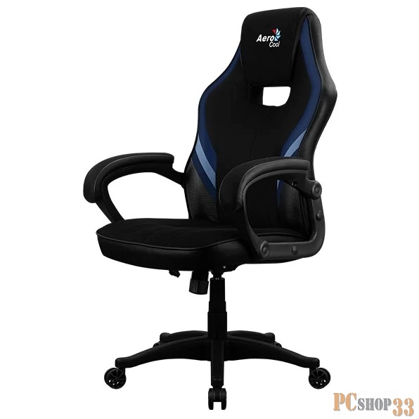 Кресло для геймера Aerocool AERO 2 Alpha Black Blue , черно-синее, до 125 кг, ШxДxВ : 64x67x111-119см, газлифт класс 4 до 100 мм, механизм