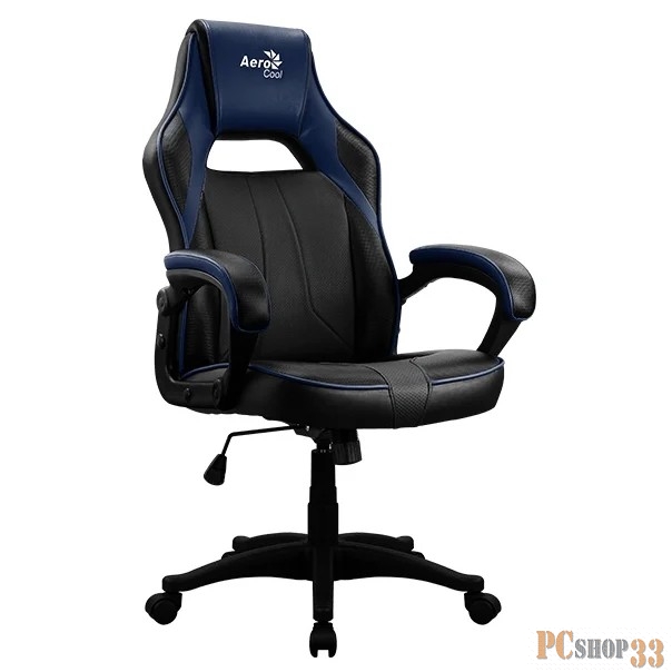 Кресло для геймера Aerocool AC40C AIR Black Blue , черно-синее, до 125 кг, ШxДxВ : 64x67x111-119см, газлифт класс 3 до 100 мм, механизм
