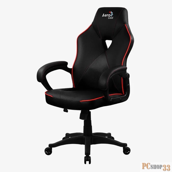 Кресло для геймера Aerocool AC50C AIR Black Red , черно-красное, до 125 кг, ШxДxВ : 65x67.5x108-116см, газлифт класс 4 до 100 мм, механизм