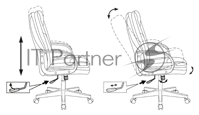 Кресло руководителя Бюрократ CH-868LT/#B черный искусственная кожа