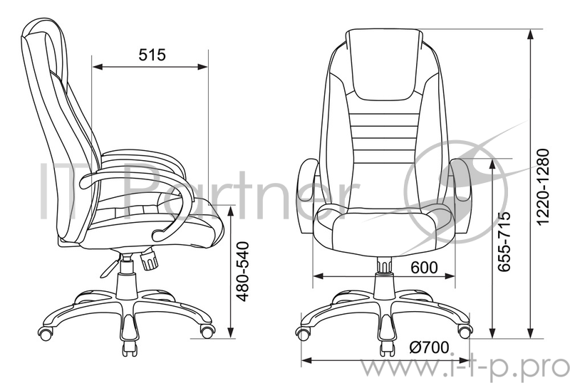 Кресло руководителя Бюрократ T-9923/BROWN-PU коричневый искусственная кожа