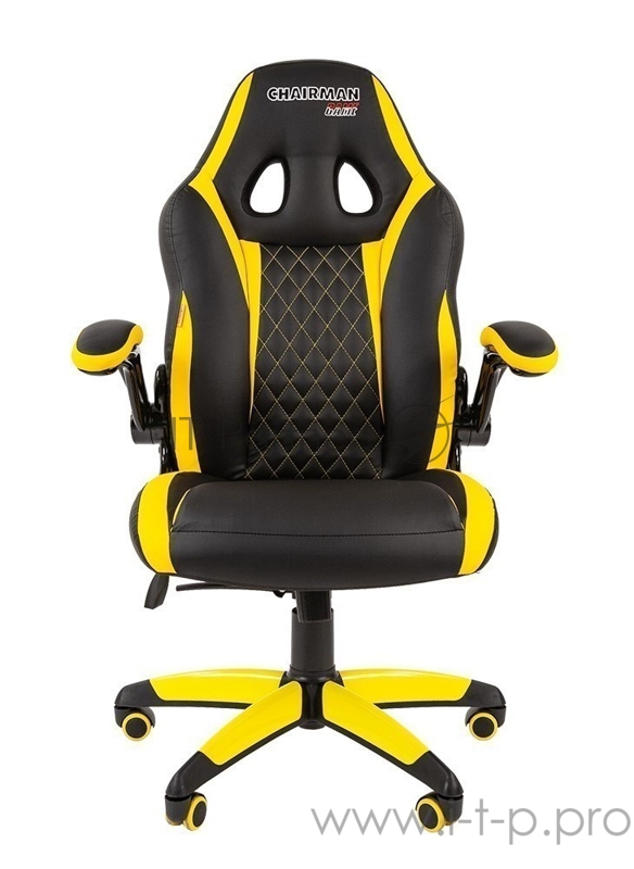 Офисное кресло Chairman game 15 Россия экопремиум черный/желтый (7028512)