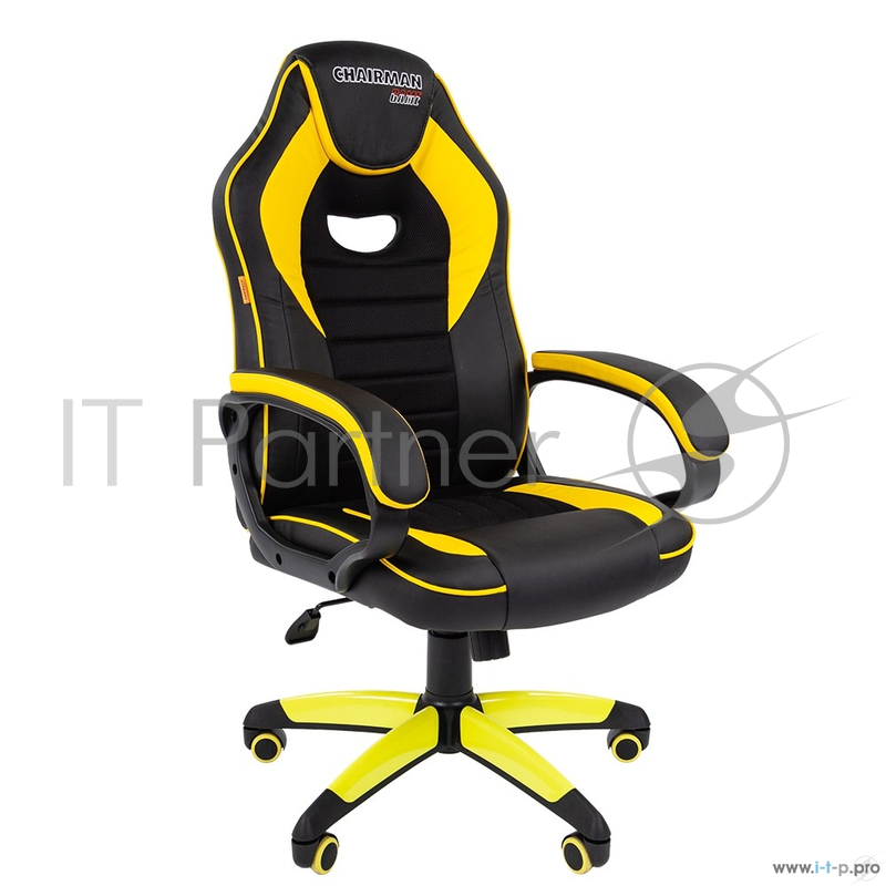 Офисное кресло Chairman game 16 Россия экопремиум черный/желтый (7028514)