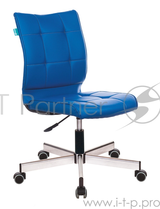 Кресло Бюрократ CH-330M/OR-03 без подлокотников синий искусственная кожа крестовина металл