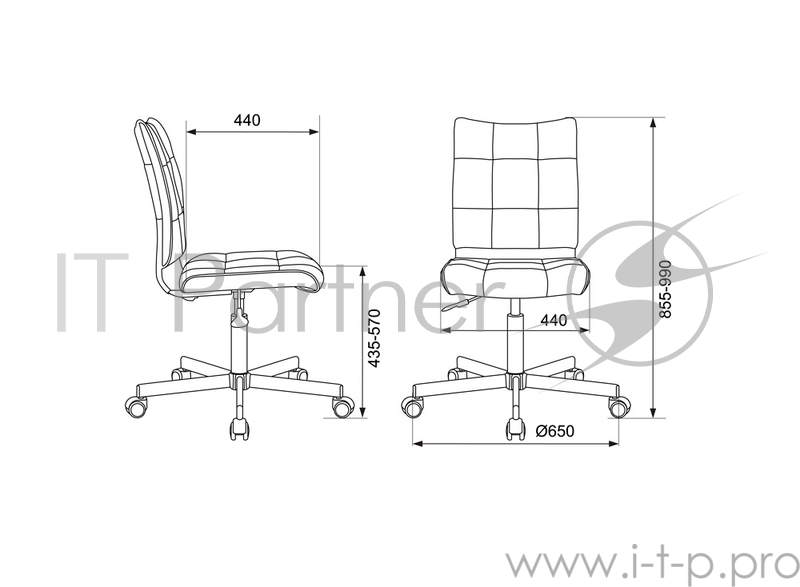 Кресло Бюрократ CH-330M/BEIGE без подлокотников бежевый искусственная кожа крестовина металл