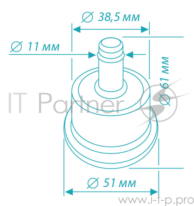 Набор заглушек Бюрократ FootSet35 черный для паркета/ламината