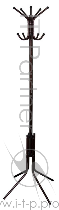Вешалка напольная Бюрократ CR-002/BROWN коричневый основание ножки наконечники черный крючки двойные