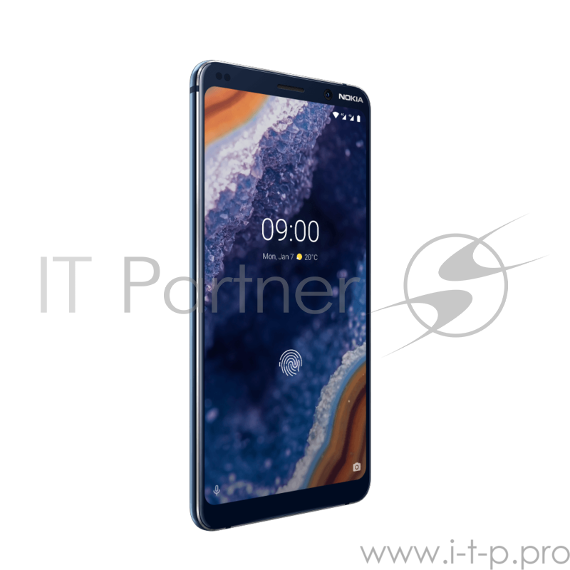 Смартфон Nokia NOKIA 9 PUREVIEW DS TA-1087 Blue, 5.99'' 18:9 1440x2880, 4X, 8 Core, 6GB RAM, 128GB, 5 камер x 12Mpix/20Mpix, 2 Sim, 2G, 3G, LTE, BT v5.0, WiFi 802.11 a/b/g/n/ac, NFC, GPS, Type-C, 3320mAh, Android 9 Pie, 172g, 155x75x8, IP67