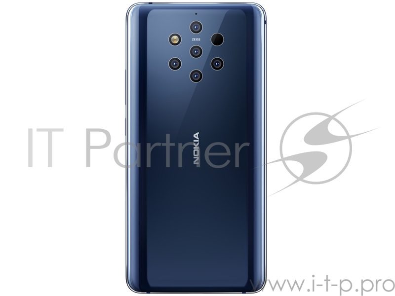Смартфон Nokia NOKIA 9 PUREVIEW DS TA-1087 Blue, 5.99'' 18:9 1440x2880, 4X, 8 Core, 6GB RAM, 128GB, 5 камер x 12Mpix/20Mpix, 2 Sim, 2G, 3G, LTE, BT v5.0, WiFi 802.11 a/b/g/n/ac, NFC, GPS, Type-C, 3320mAh, Android 9 Pie, 172g, 155x75x8, IP67