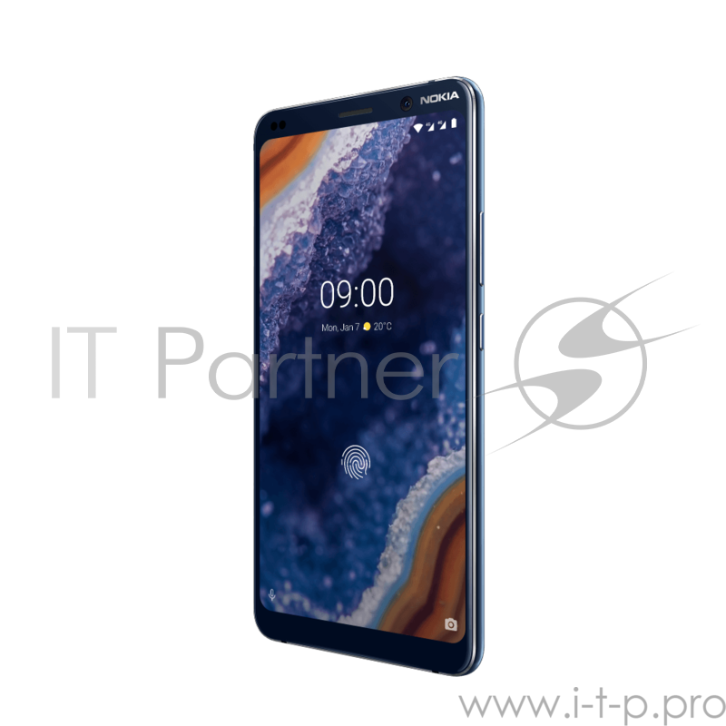 Смартфон Nokia NOKIA 9 PUREVIEW DS TA-1087 Blue, 5.99'' 18:9 1440x2880, 4X, 8 Core, 6GB RAM, 128GB, 5 камер x 12Mpix/20Mpix, 2 Sim, 2G, 3G, LTE, BT v5.0, WiFi 802.11 a/b/g/n/ac, NFC, GPS, Type-C, 3320mAh, Android 9 Pie, 172g, 155x75x8, IP67