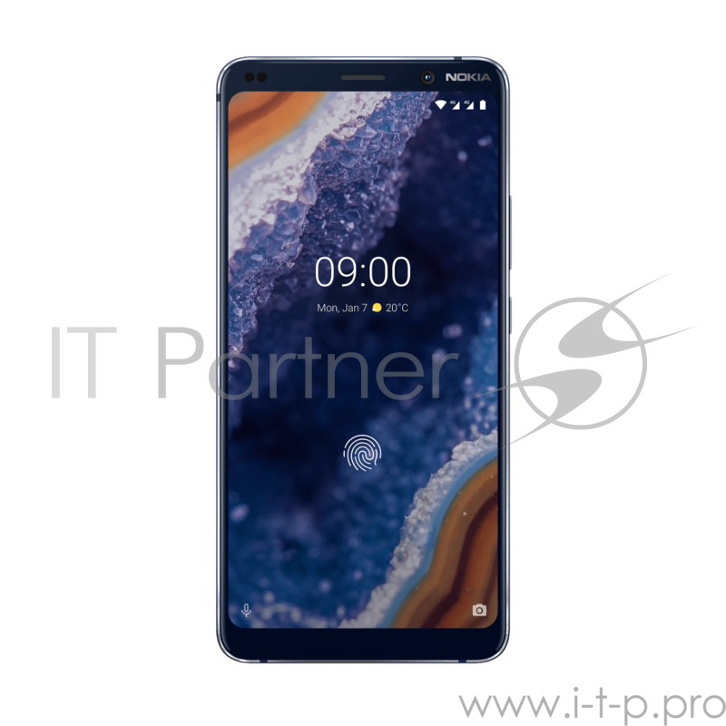 Смартфон Nokia NOKIA 9 PUREVIEW DS TA-1087 Blue, 5.99'' 18:9 1440x2880, 4X, 8 Core, 6GB RAM, 128GB, 5 камер x 12Mpix/20Mpix, 2 Sim, 2G, 3G, LTE, BT v5.0, WiFi 802.11 a/b/g/n/ac, NFC, GPS, Type-C, 3320mAh, Android 9 Pie, 172g, 155x75x8, IP67