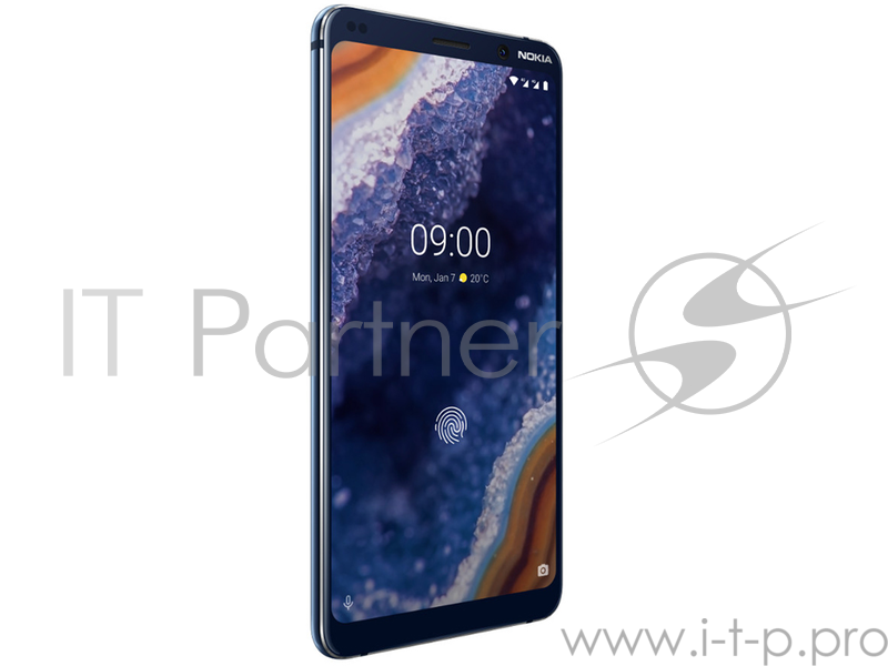 Смартфон Nokia NOKIA 9 PUREVIEW DS TA-1087 Blue, 5.99'' 18:9 1440x2880, 4X, 8 Core, 6GB RAM, 128GB, 5 камер x 12Mpix/20Mpix, 2 Sim, 2G, 3G, LTE, BT v5.0, WiFi 802.11 a/b/g/n/ac, NFC, GPS, Type-C, 3320mAh, Android 9 Pie, 172g, 155x75x8, IP67