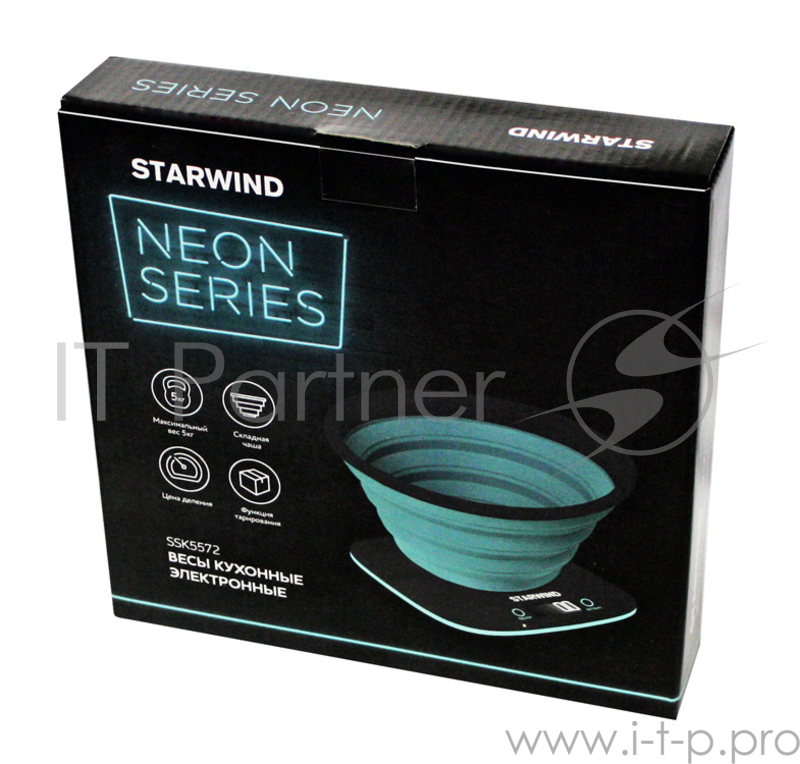 Весы кухонные электронные Starwind SSK5572 макс.вес:5кг темно-серый/бирюзовый