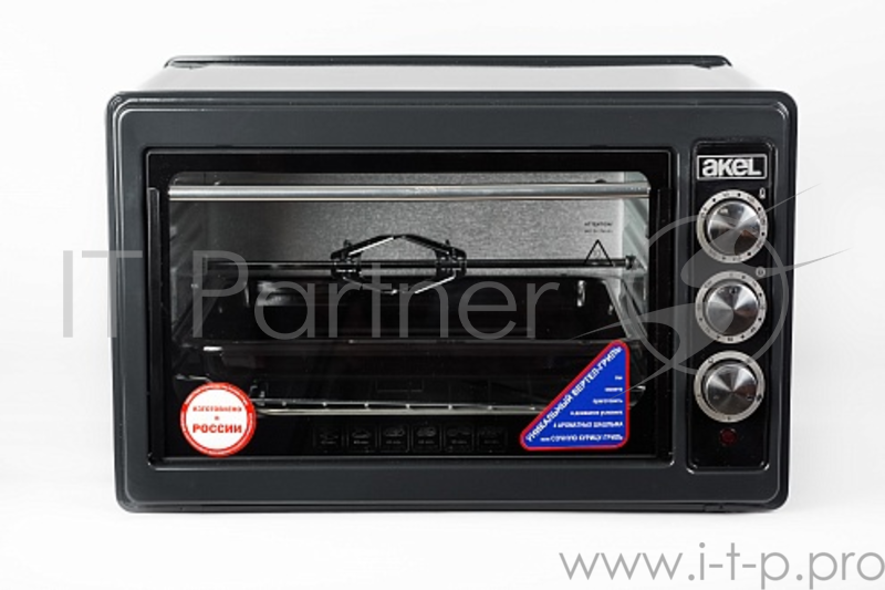 Жарочный шкаф AKEL AF-740 черный 36 л, терморег., таймер, гриль, ТЭН повышенной мощности