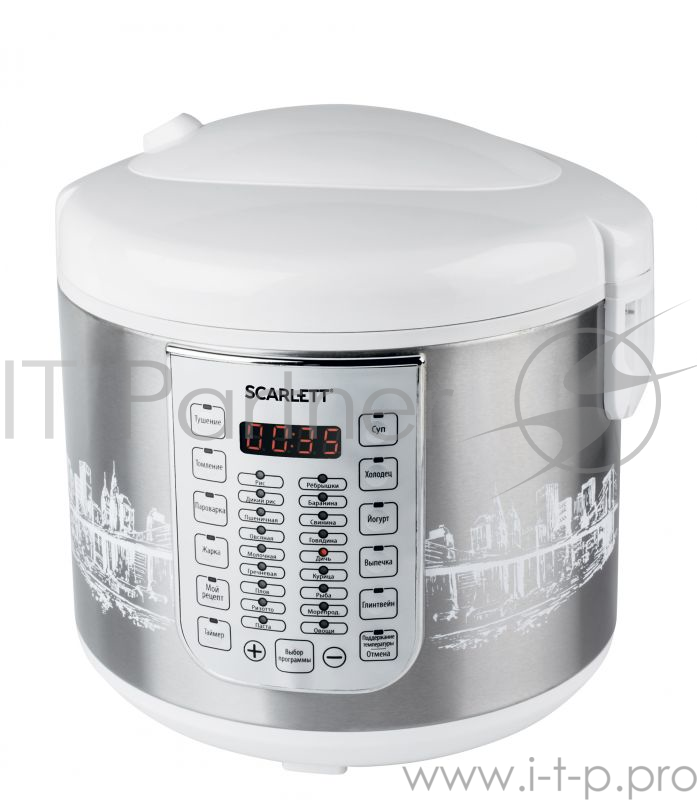 Мультиварка SCARLETT SC-MC410S21 белый 5л 900Вт